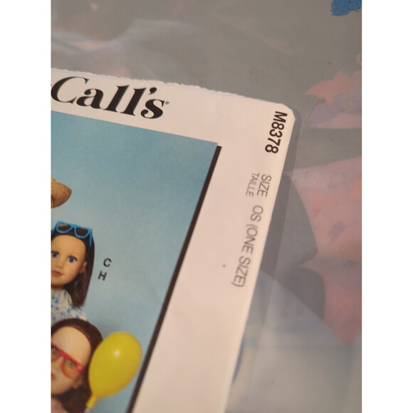 McCall's sewing pattern m8378 18-In doll clothes dress tunic leggings shorts top - Picture 2 of 5